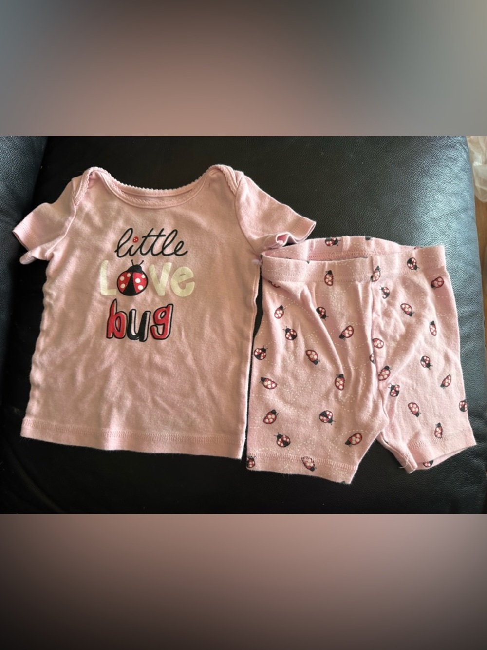 George Pink Ladybug Pajama Set